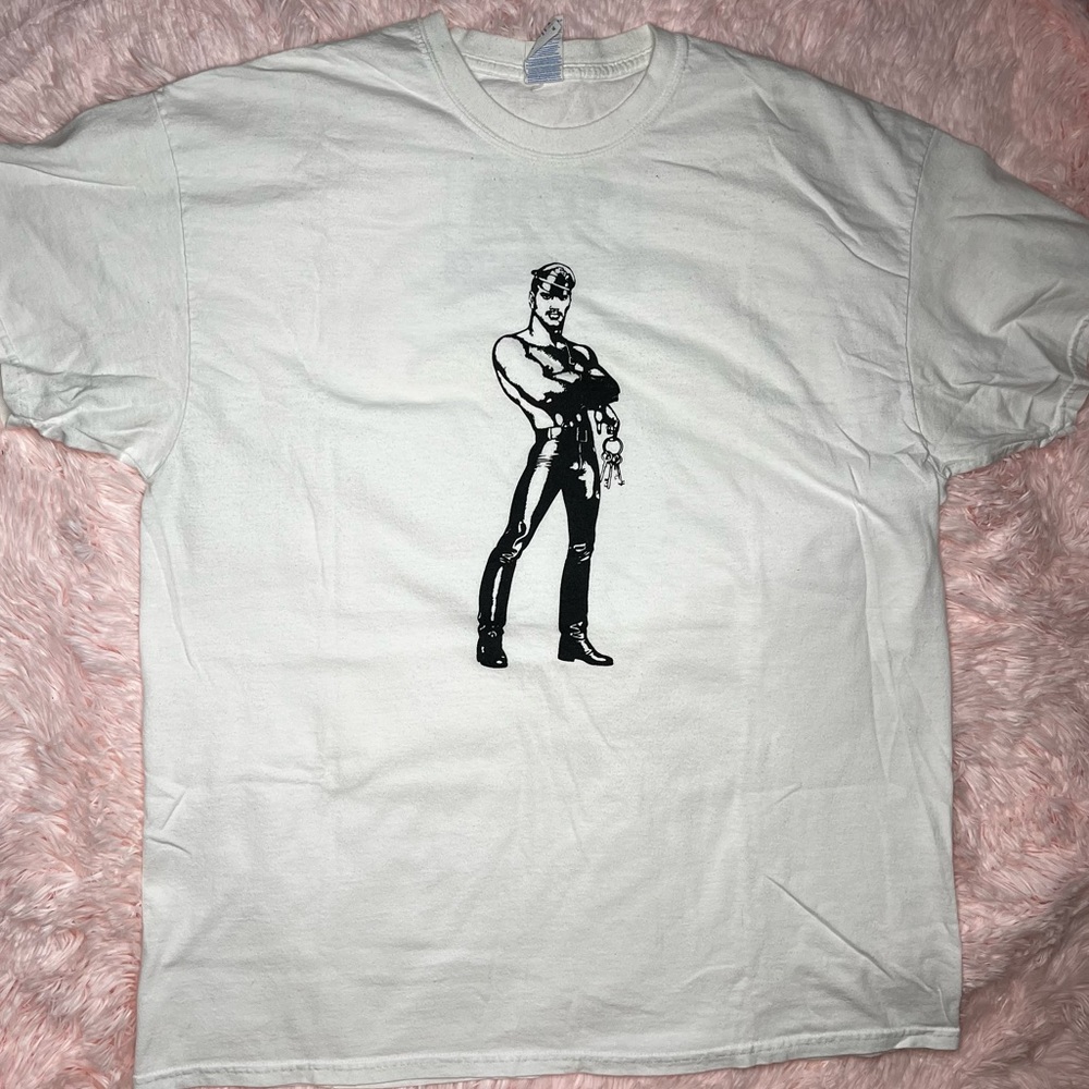 Vintage Tom of Finland Pleasure Tools tshirt XL, leather daddy casual